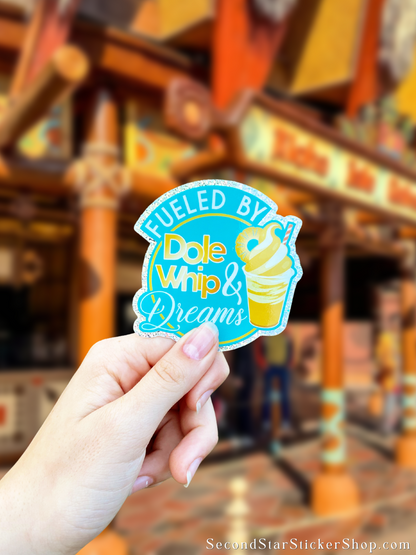 Sticker - Dole Whip & Dreams - Holographic Glitter